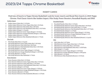 2023-2024 Topps Chrome Basketball Monster BOX x1 (Personal Break)