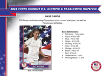 2024 Topps Chrome U.S. Olympic &amp; Paralympic Hopefuls Hobby PACK x1 (Personal Break)