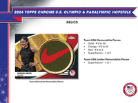 2024 Topps Chrome U.S. Olympic &amp; Paralympic Hopefuls Hobby PACK x1 (Personal Break)