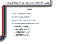 2025 Topps Series 1 Basbeball Hobby PACK x1 (Personal Break)