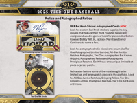 2025 Topps Tier One Baseball Hobby BOX x1 (Personal Break)