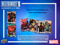 2023 Upper Deck Marvel Allegiance: Avengers vs X-Men Hobby PACK x1 (Personal Break)