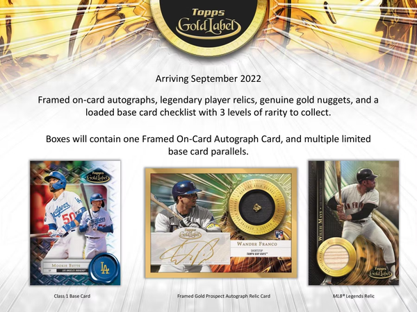 2022 Topps Gold Label baseball Hobby BOX x1 (Personal Break)