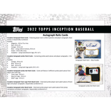 2022 Topps Inception Baseball Hobby BOX x1 (Personal Break)
