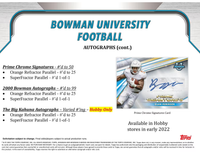 2021-2022 Bowman Chrome University PACK x1 (Personal Break)