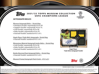 2021-2022 Topps Museum Collection UEFA Champions League Hobby BOX x1 (Personal Break)