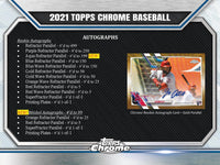2021 Topps Chrome Baseball Hobby PACK x1 (Personal Break)